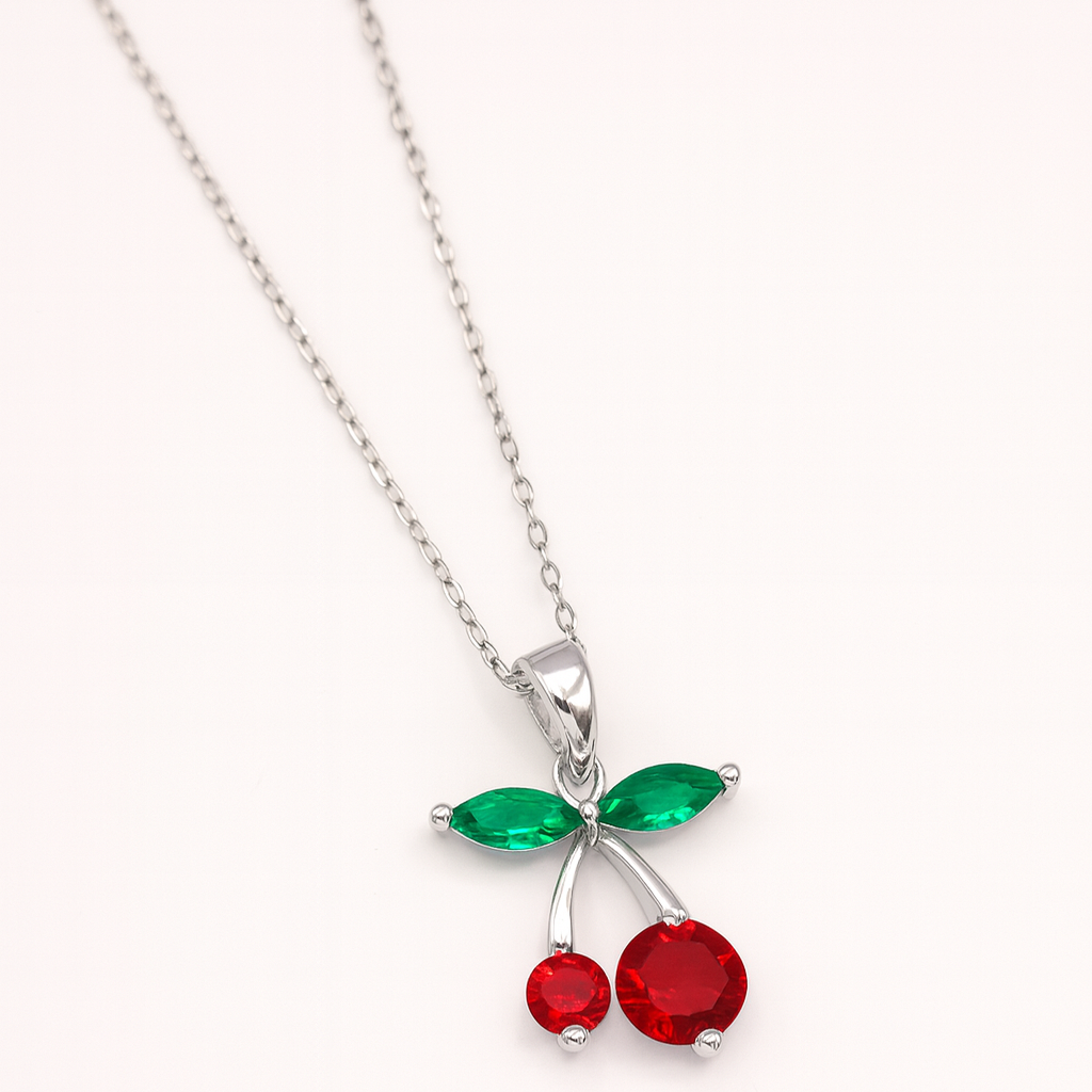 Collar cereza roja