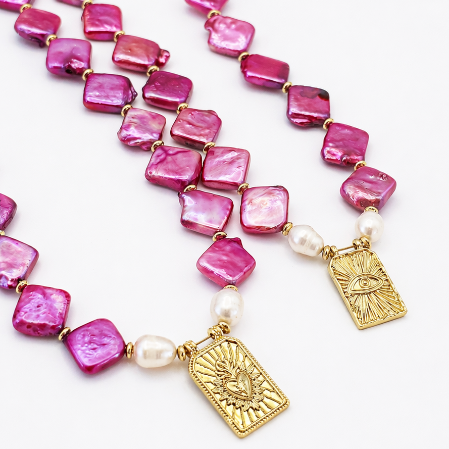 Collar Perla Morada