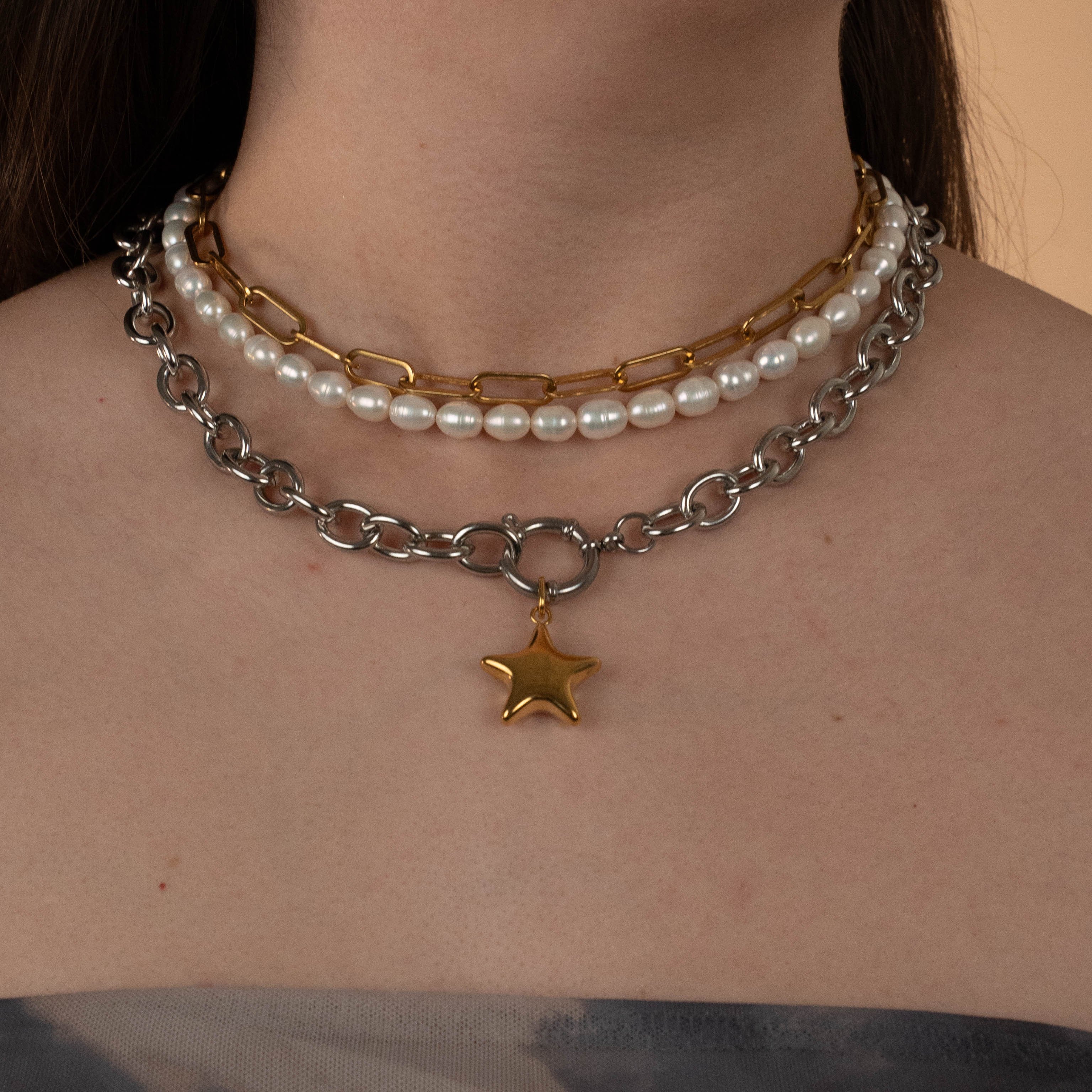 Collar estrellita chunky