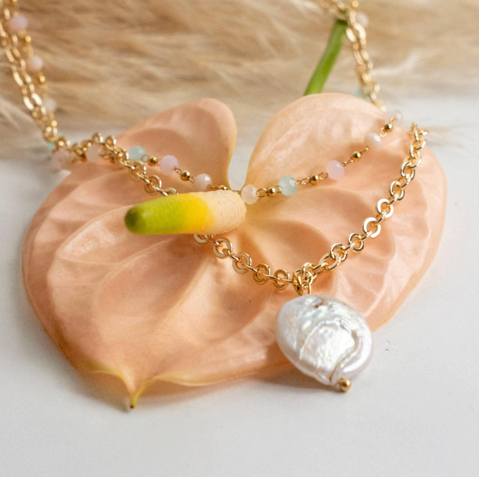 Collar perla de pastel